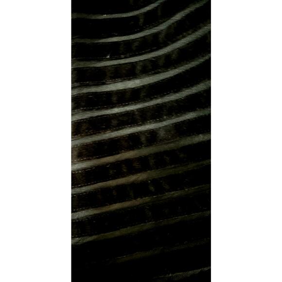 Black Velvet Burnout Corset Strapless Sweetheart Mini Striped Whimsigoth Hoco XS - Picture 8 of 8